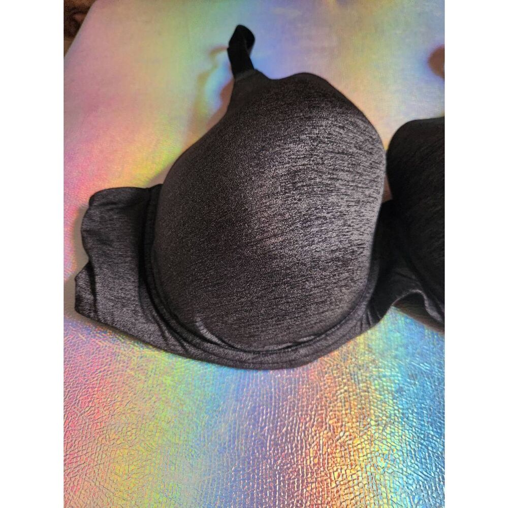 Adore Me Underwire Full Bra Lightly Padded Size 40DDD Black and Gray - Picture 5 of 10